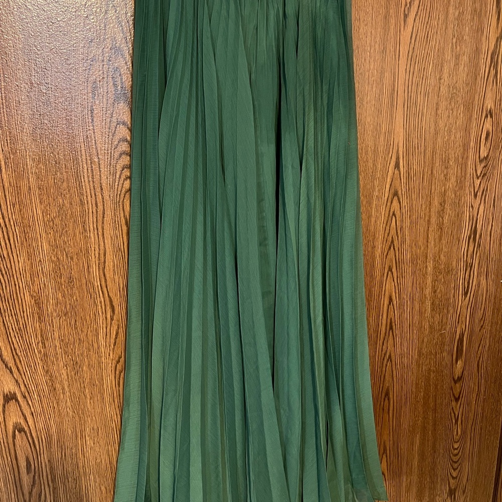 Anthropologie Pleated Green Skirt by Pankaj & Nidhi, XS - Picture 5 of 5